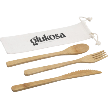Bamboo cutlery set