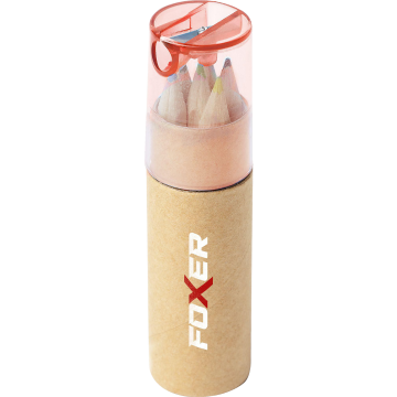 Colour pencil set and sharpener