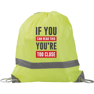 Drawstring bag with reflective strip