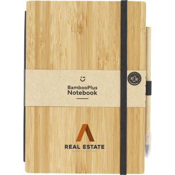 Bamboo notebook with inkless pen (approx A5)