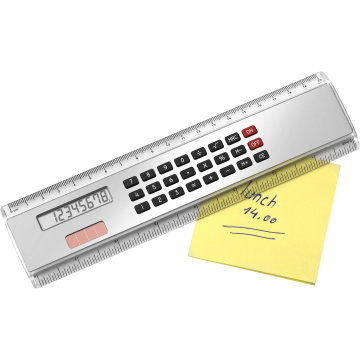Ruler with calculator