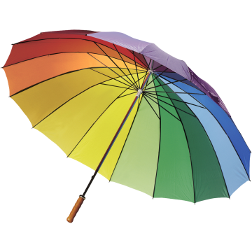 Rainbow polyester umbrella