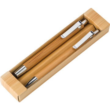 Bamboo pen & pencil set