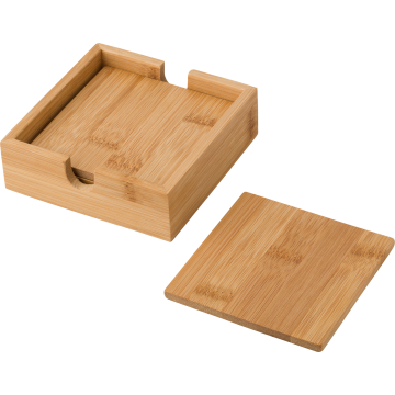 Bamboo coaster set (4pc)