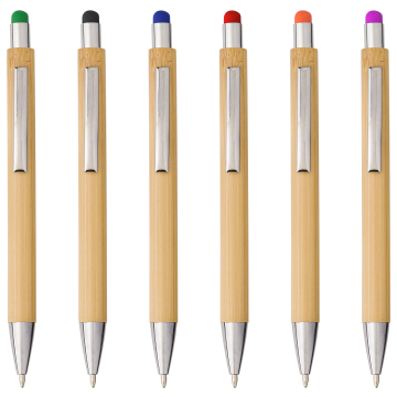 Bamboo and plastic ballpen