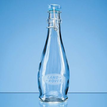 0.355ltr Round Blue Cap Swing Top Bottle