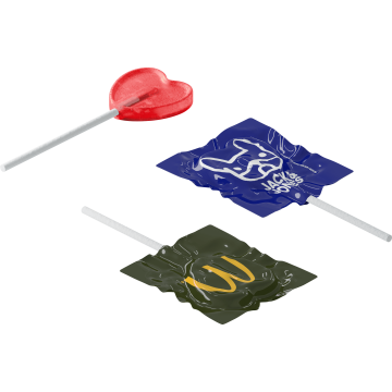 Flat heart lollipop (approx. 8.5g)