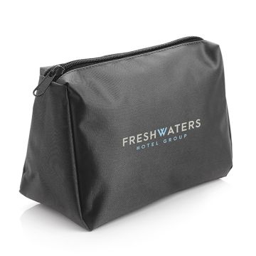 Black Nylon Toiletry Bag