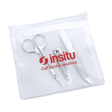 3 Piece Silver Coloured Nail Care Manicure Set