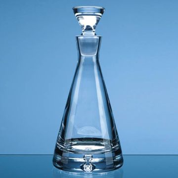 0.37ltr Handmade Bubble Base Pyramid Decanter