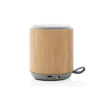 Bamboo and fabric 3W wireless speaker