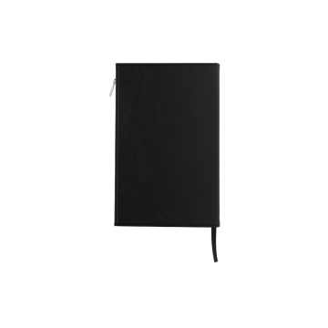 Swiss Peak A5 PU notebook with zipper pocket