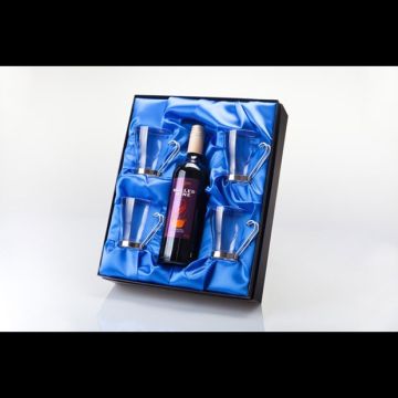 4 x Oslo Cappuccino Glasses Gift Set with Mulled Wine