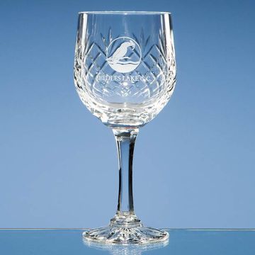 240ml Durham Lead Crystal Panel Goblet
