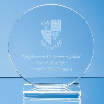 10cm Clear Circle Award