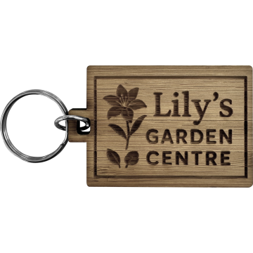Bamboo keyring (Rectangle - Short)