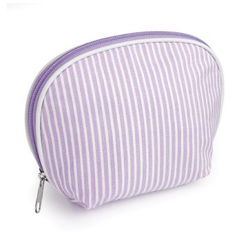 Striped Canvas Finish Lilac Toiletry Bag